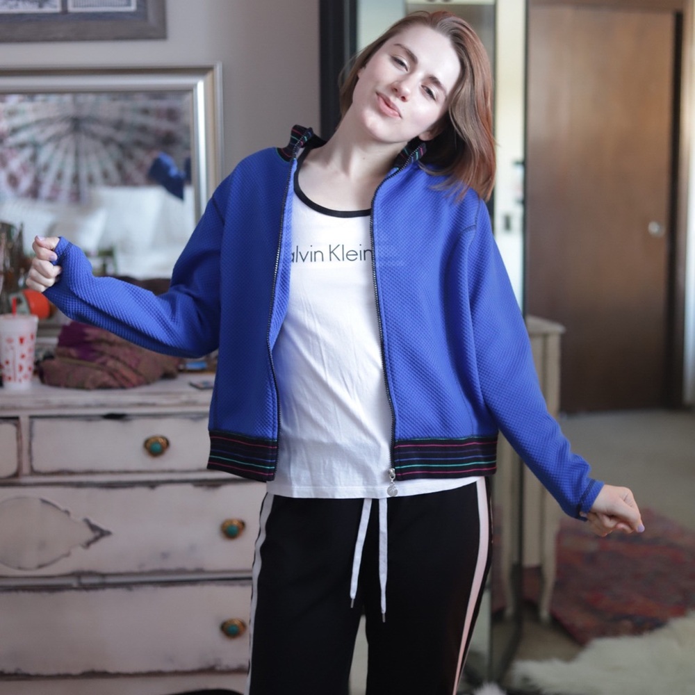 Vintage 80s sports bomber jacket